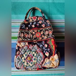 Vera Bradley Let's Do Lunch Versailles Insulated Lunch Bag Black Multi Floral